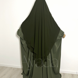 Khimar 2 runde Schleier Musselin