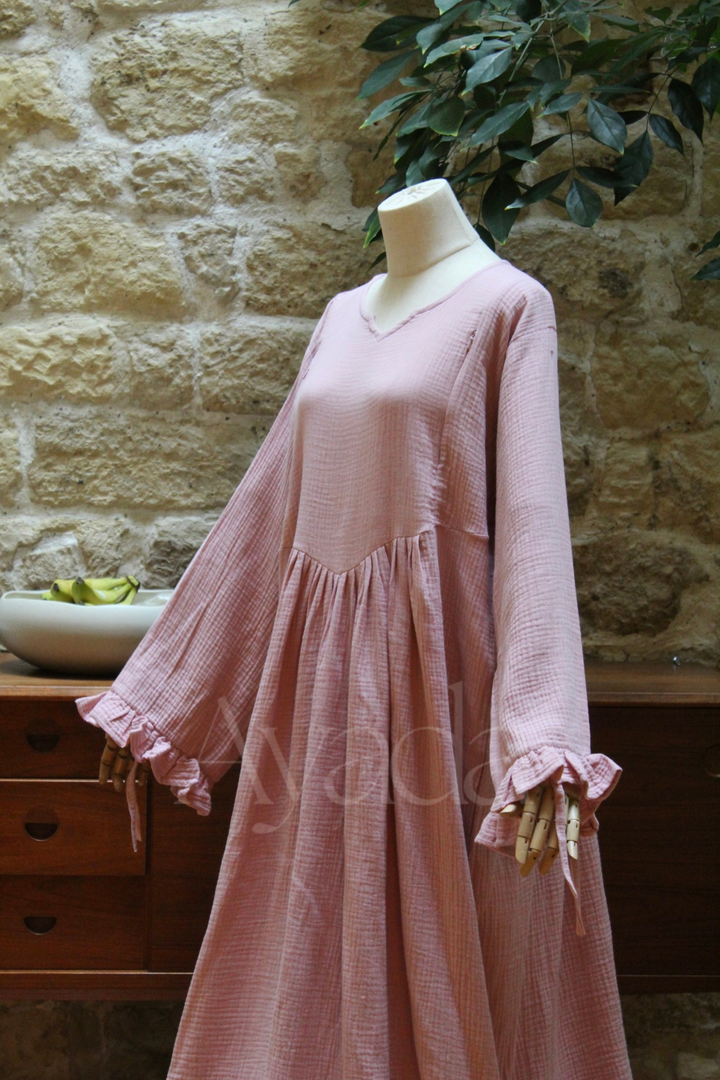 Abaya Sakura Gaze de coton