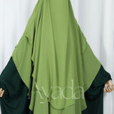 Khimar 2 runde Schleier Musselin