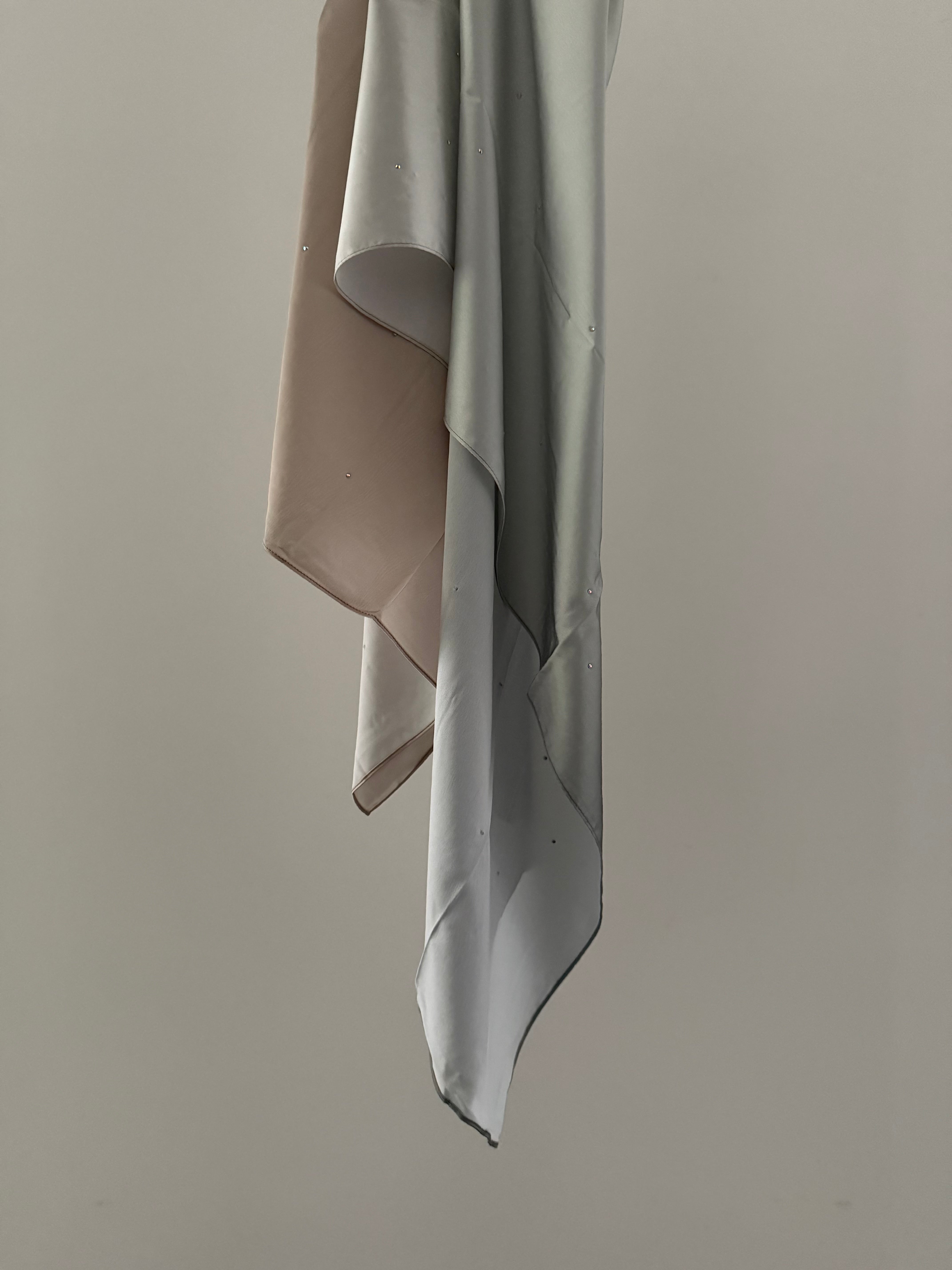 Satin hijab with rhinestones