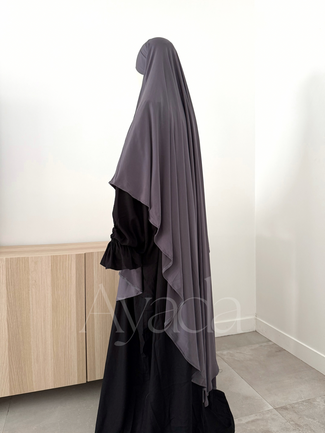 Maxi Khimar Jersey Premium Lang Abgerundet