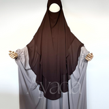 Khimar 2 runde Schleier Musselin