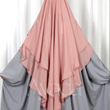 Khimar 2 voiles pointu Mousseline