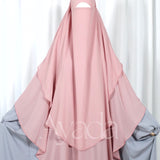 Khimar 2 runde Schleier Musselin