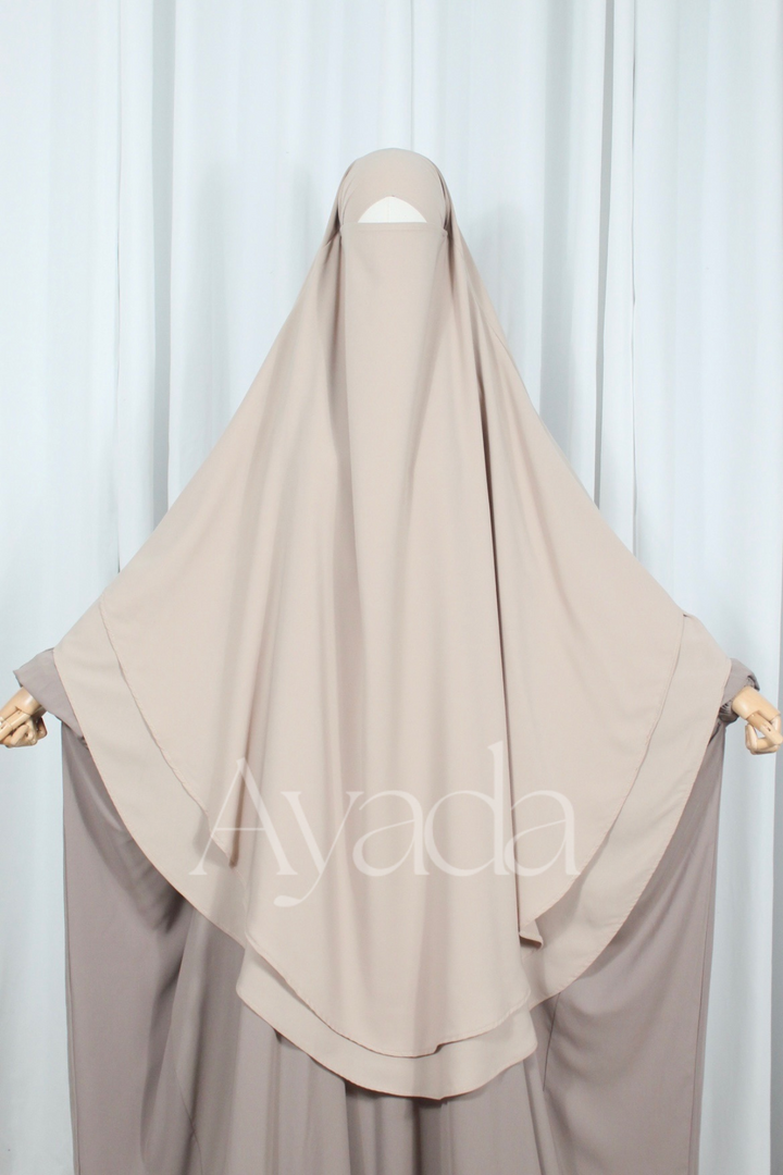 Khimar 2 voiles Whoolpeach Royal