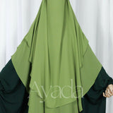 Khimar 2 runde Schleier Musselin