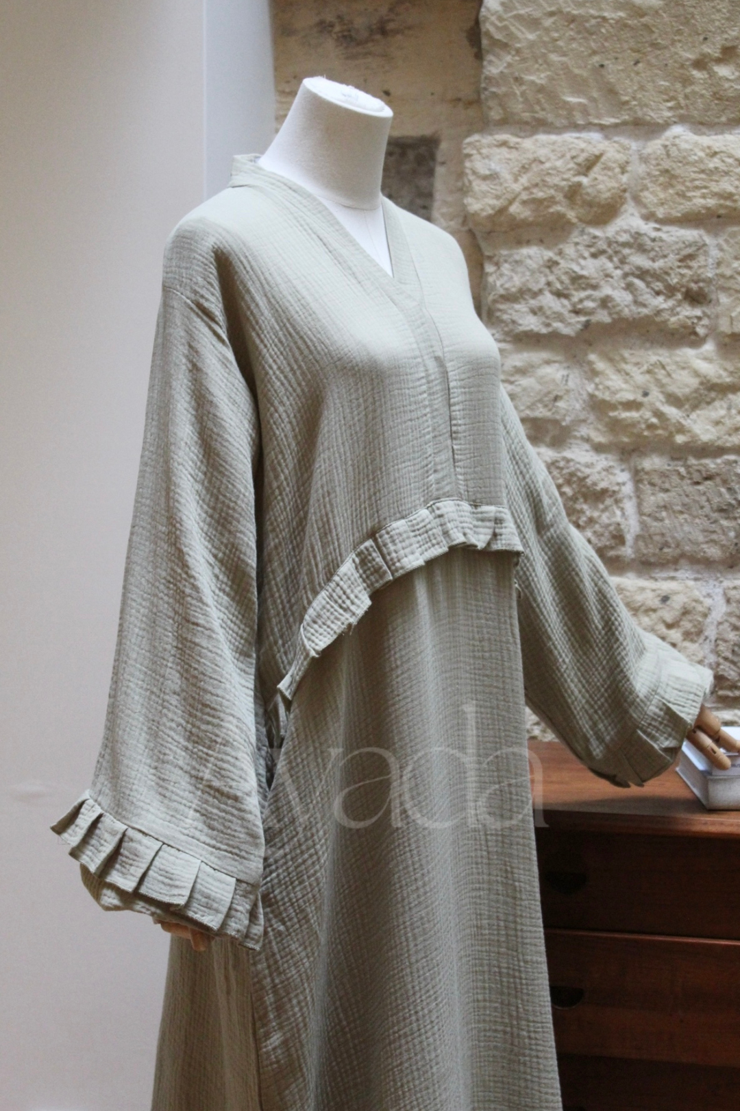 Abaya Ayam Gaze de coton