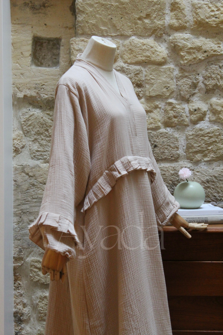 Abaya Ayam Gaze de coton