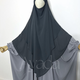 Khimar 2 voiles pointu Mousseline