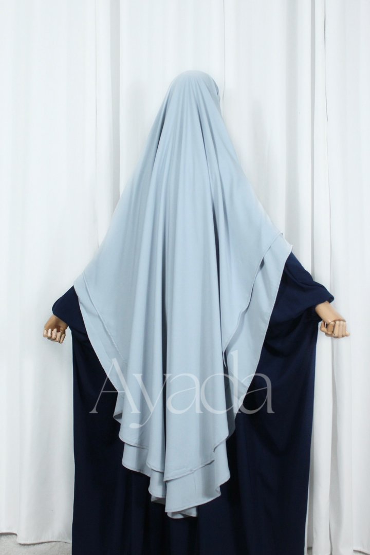 Khimar 2 voiles Whoolpeach Royal