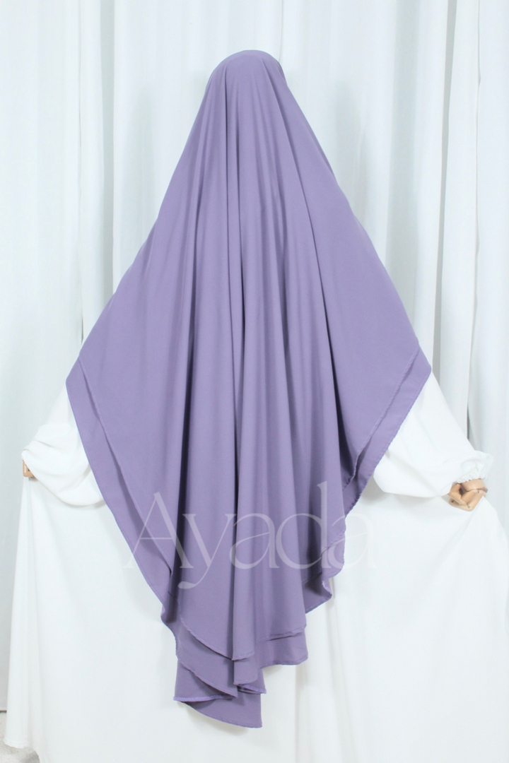 Khimar 2 voiles Whoolpeach Royal