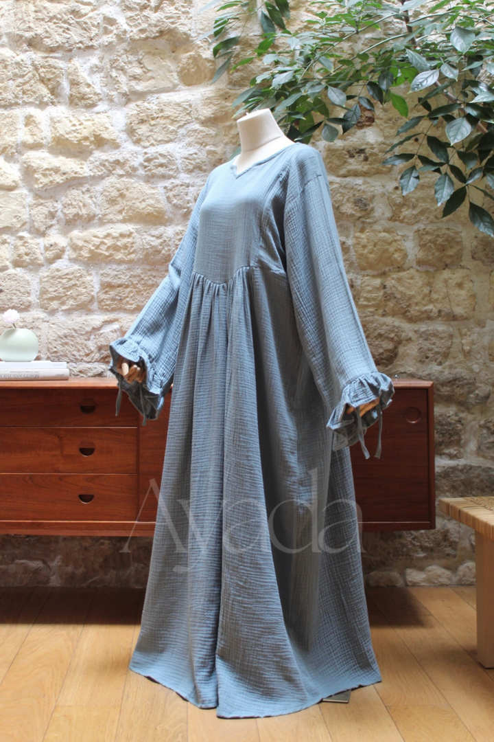 Abaya Sakura Gaze de coton