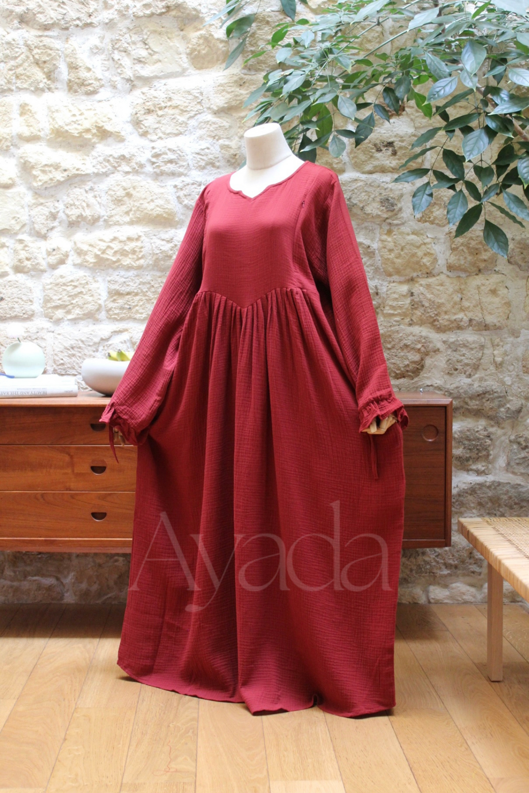 Abaya Sakura Gaze de coton