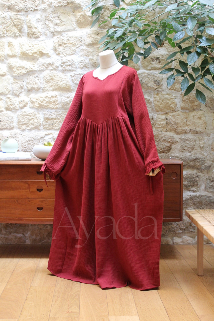 Abaya Sakura Gaze de coton