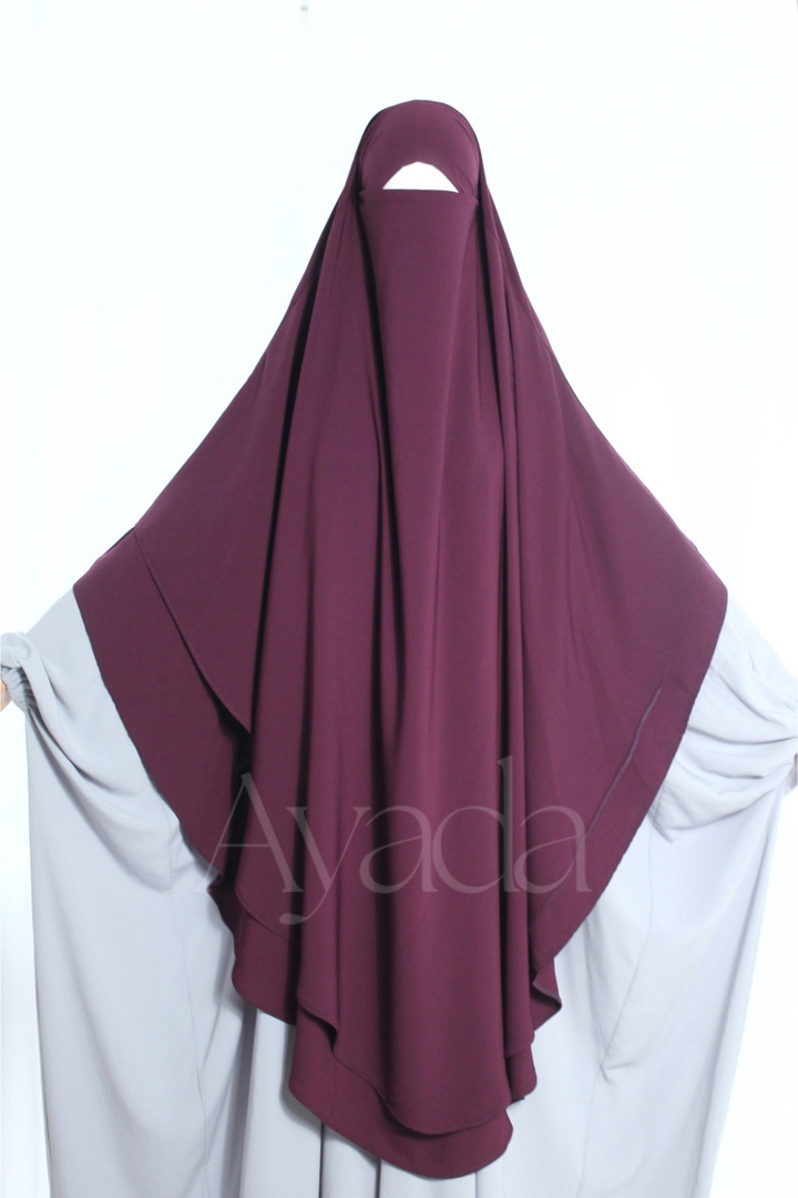 Khimar 2 voiles Whoolpeach Royal