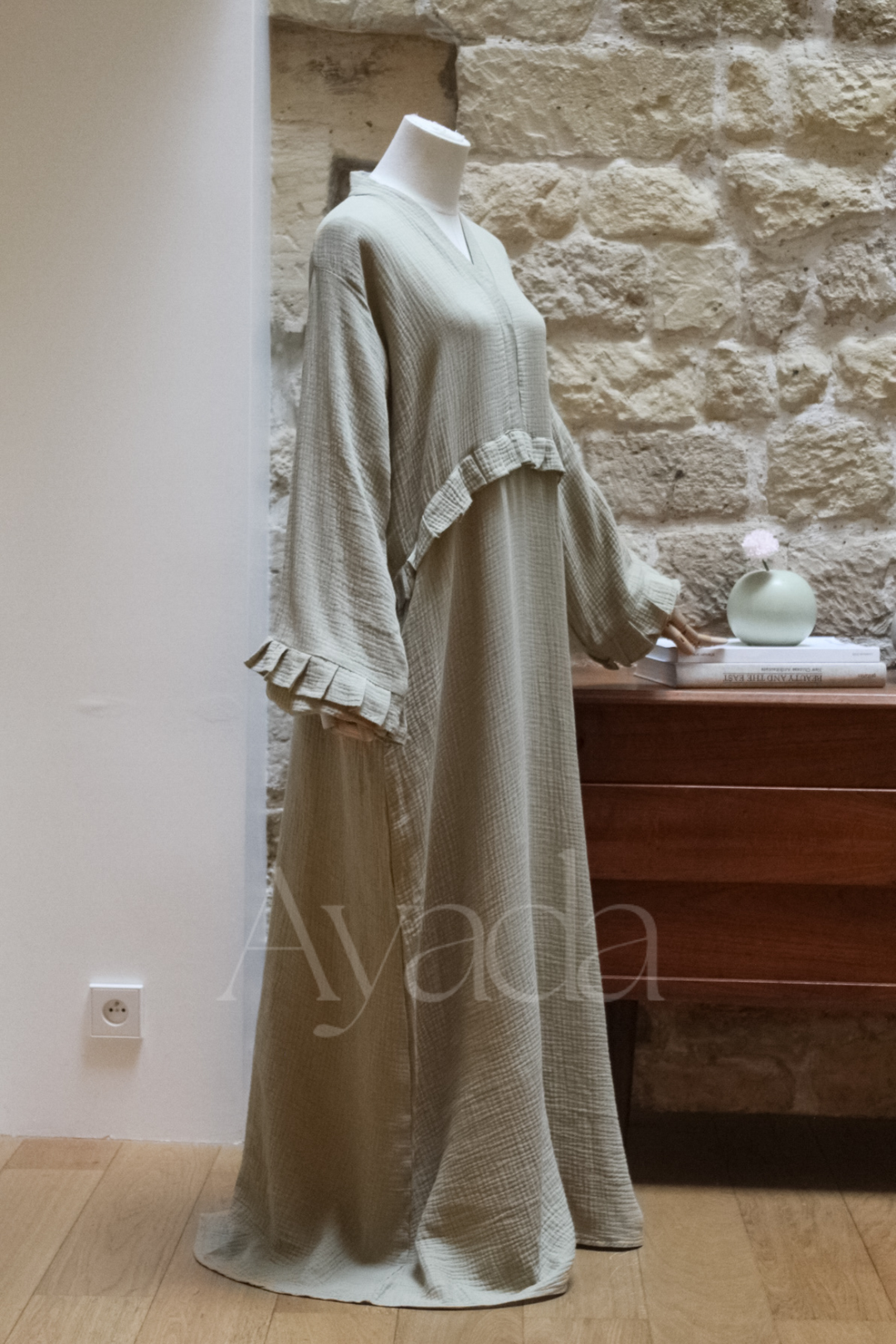 Abaya Ayam Gaze de coton