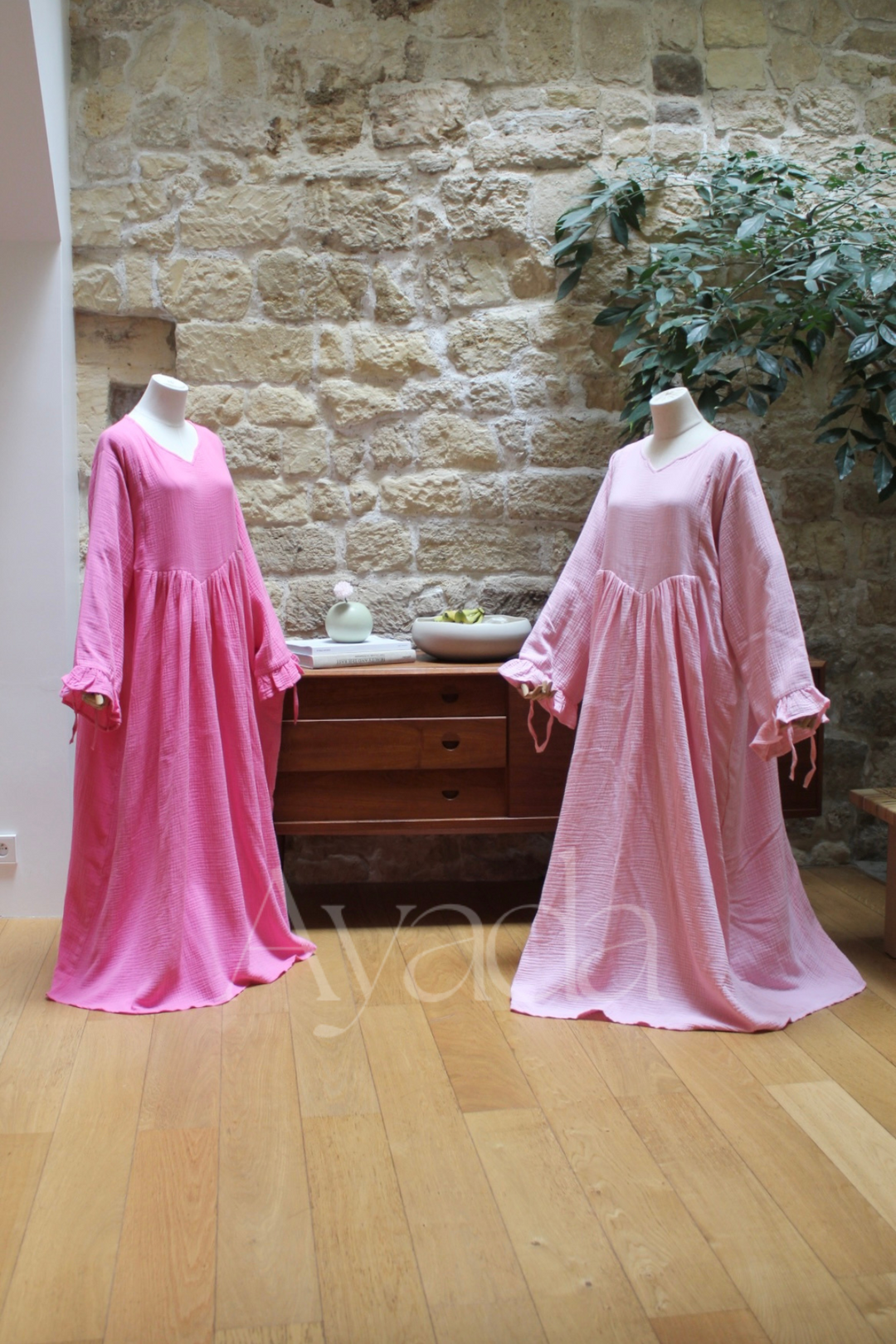 Abaya Sakura Gaze de coton