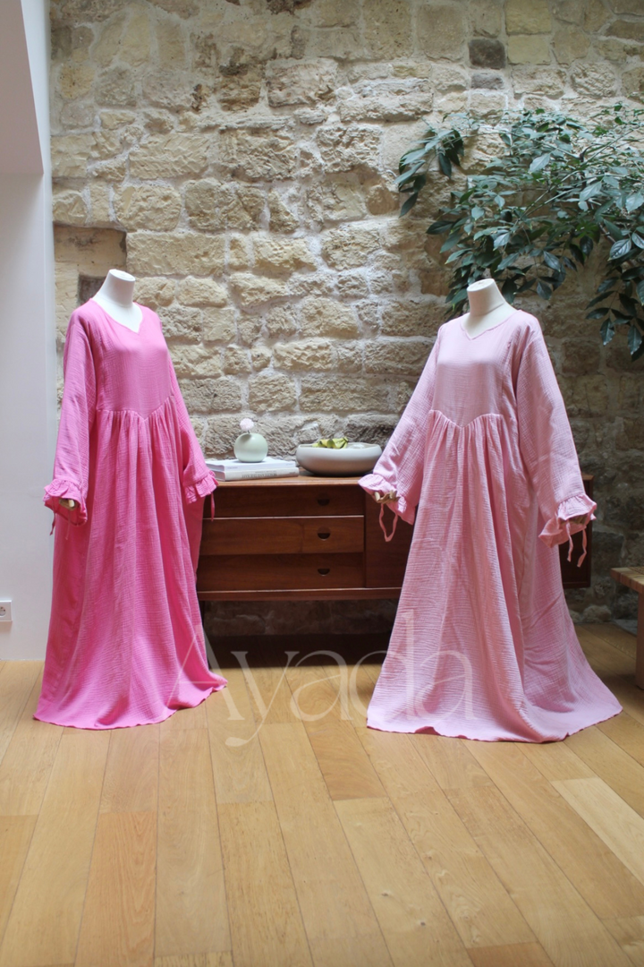 Abaya Sakura Gaze de coton
