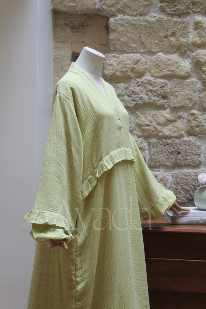 Abaya Ayam Gaze de coton