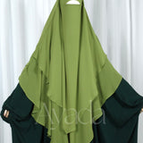 Khimar 2 voiles pointu Mousseline