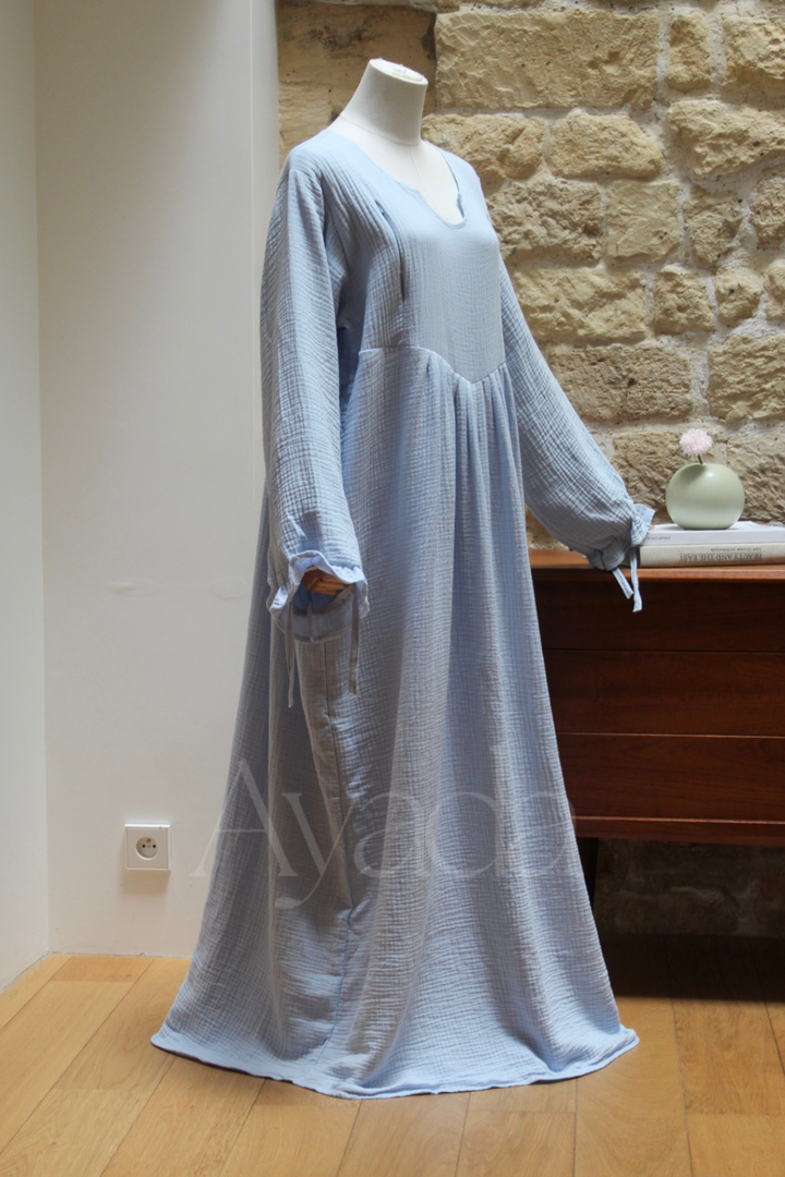 Abaya Sakura Gaze de coton