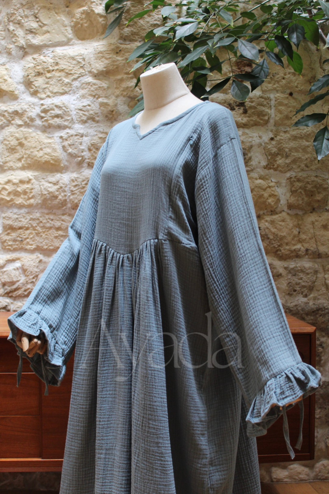Abaya Sakura Gaze de coton