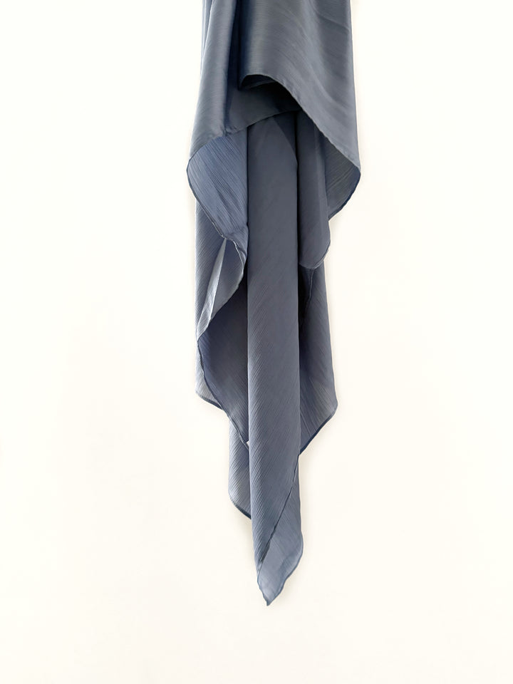 Hijab satin texturé rayé