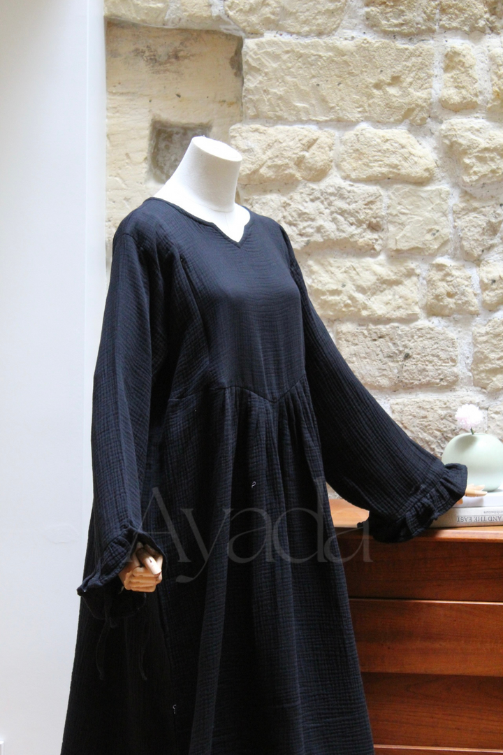 Abaya Sakura Gaze de coton