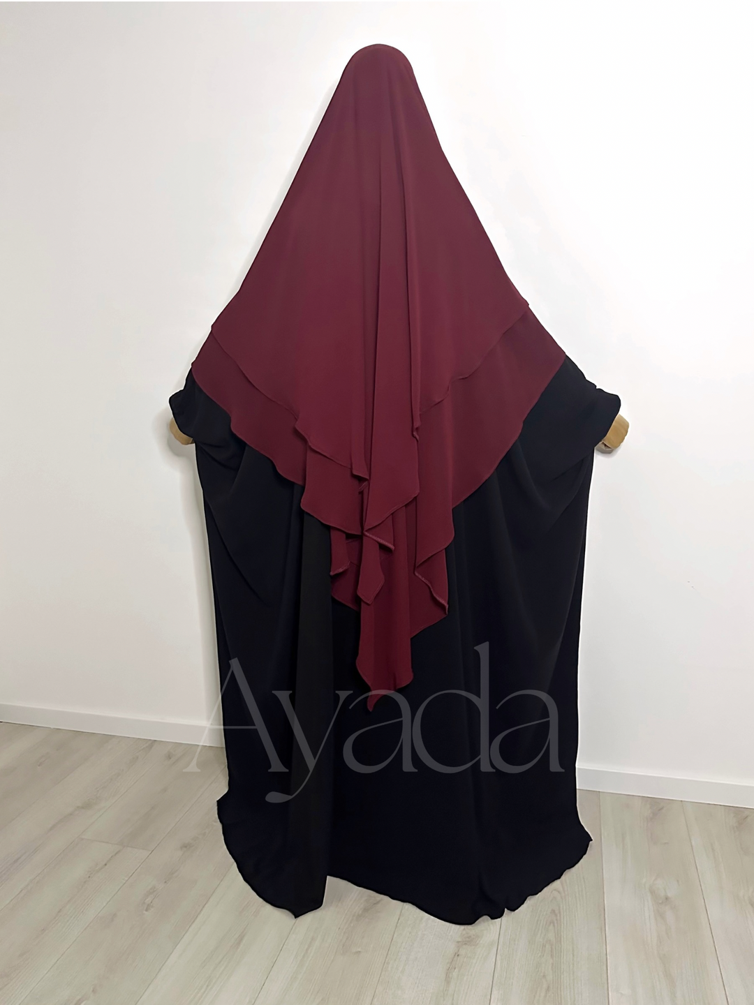 Khimar 2 voiles pointu Mousseline