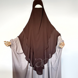 Khimar 2 runde Schleier Musselin