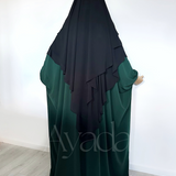 Khimar 2 voiles pointu Mousseline