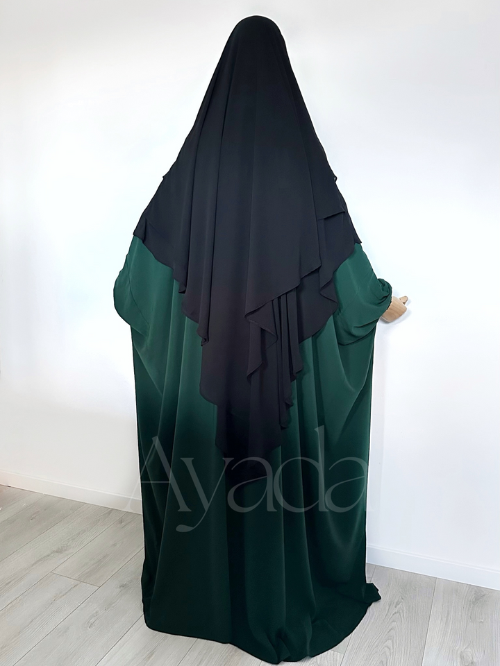 Khimar 2 voiles pointu Mousseline