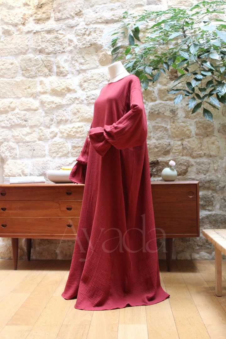 Abaya Yuna Gaze de coton