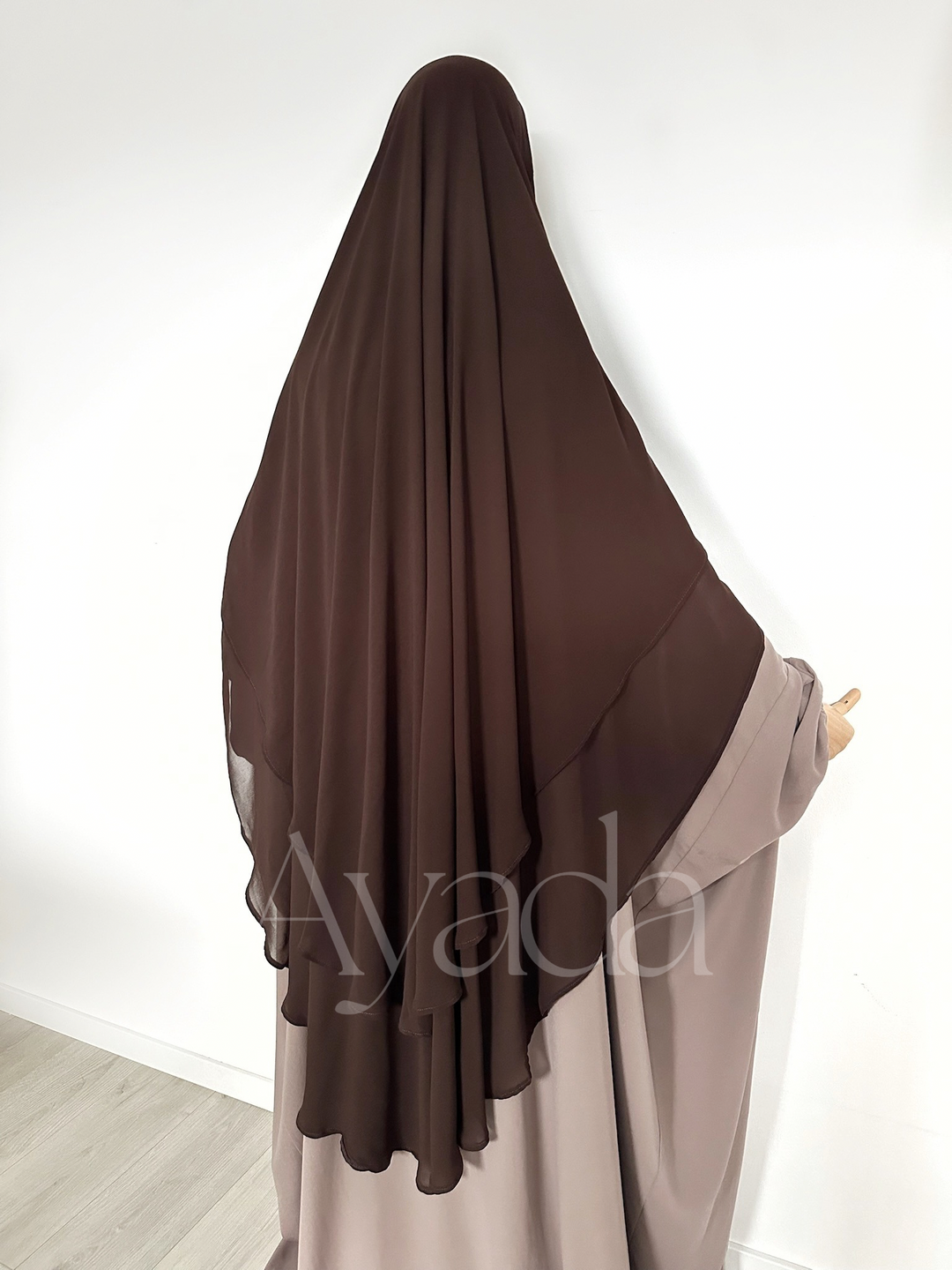 Khimar 2 voiles arrondi Mousseline