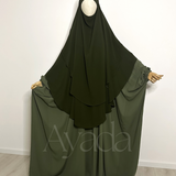 Khimar 2 runde Schleier Musselin