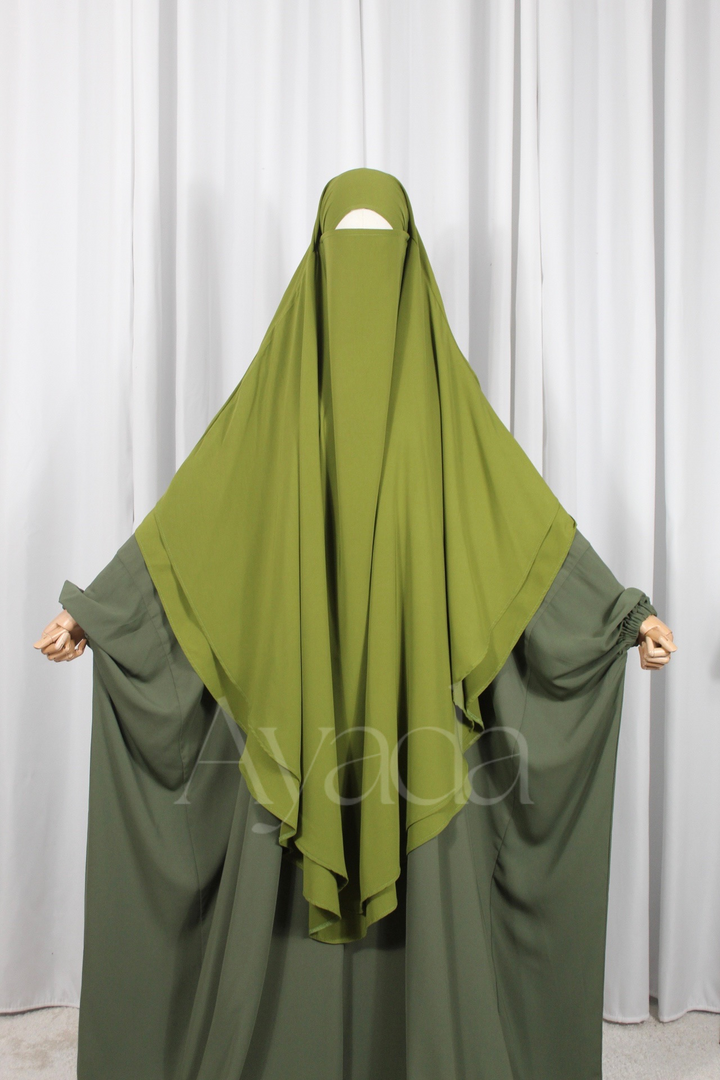 Khimar 2 voiles Whoolpeach Royal