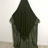 Khimar 2 voiles pointu Mousseline