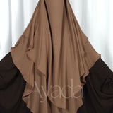Khimar 2 voiles pointu Mousseline