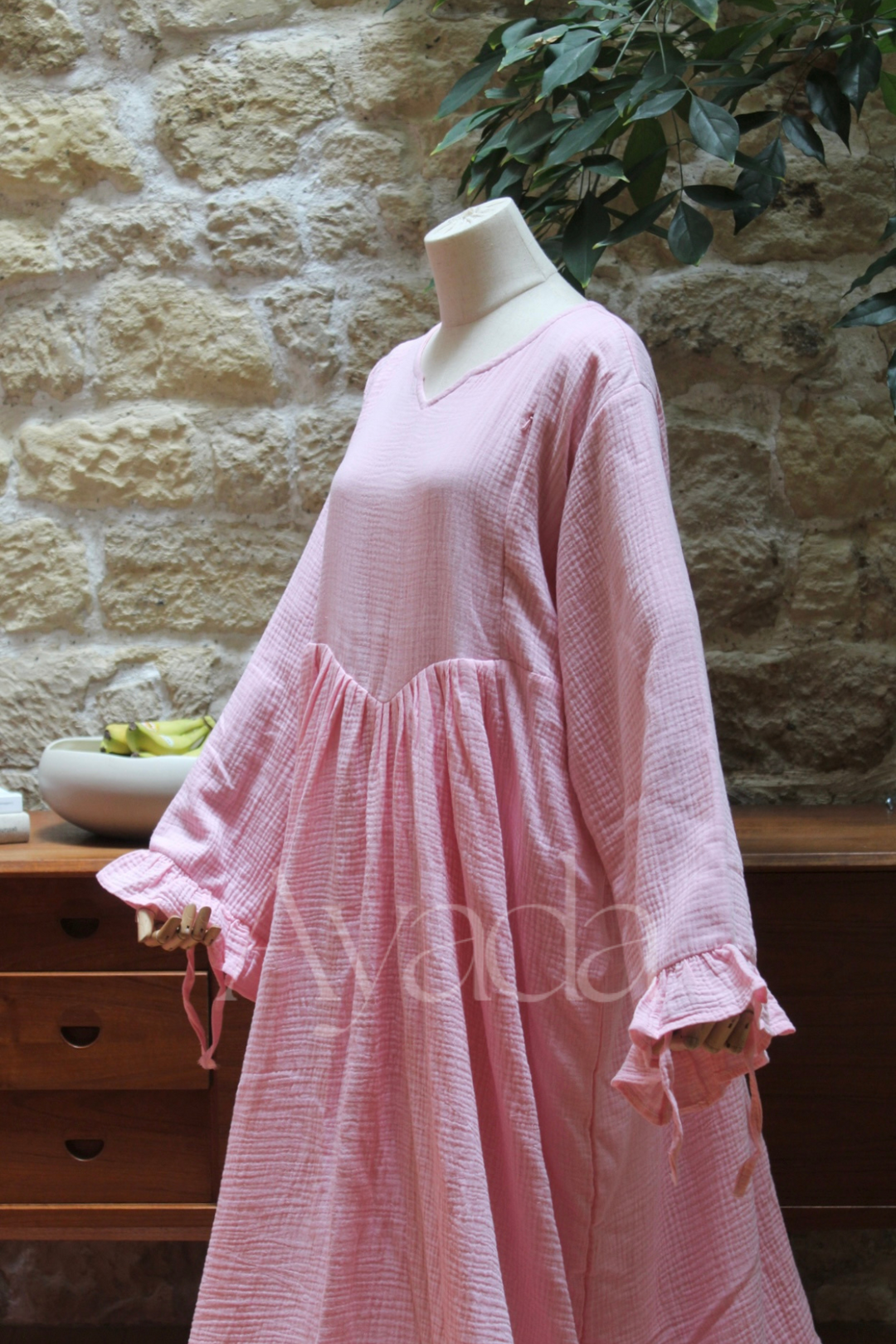 Abaya Sakura Gaze de coton