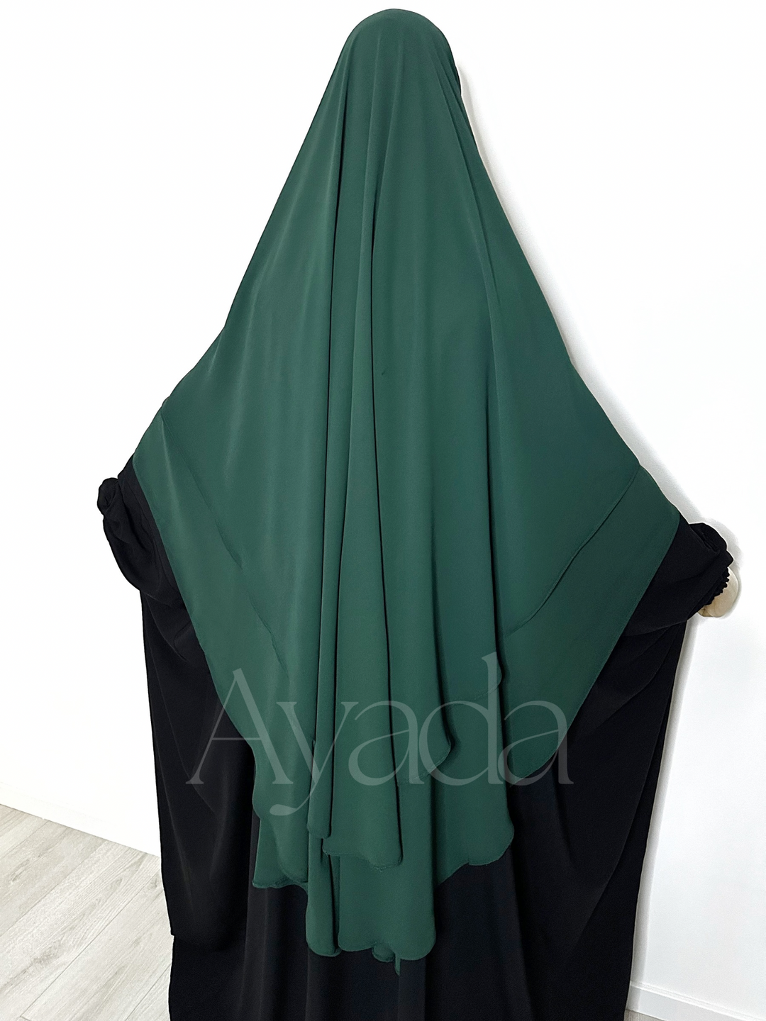 Khimar 2 voiles arrondi Mousseline