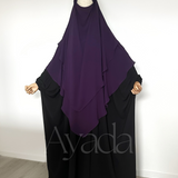 Khimar 2 voiles pointu Mousseline