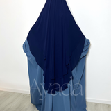 Khimar 2 runde Schleier Musselin