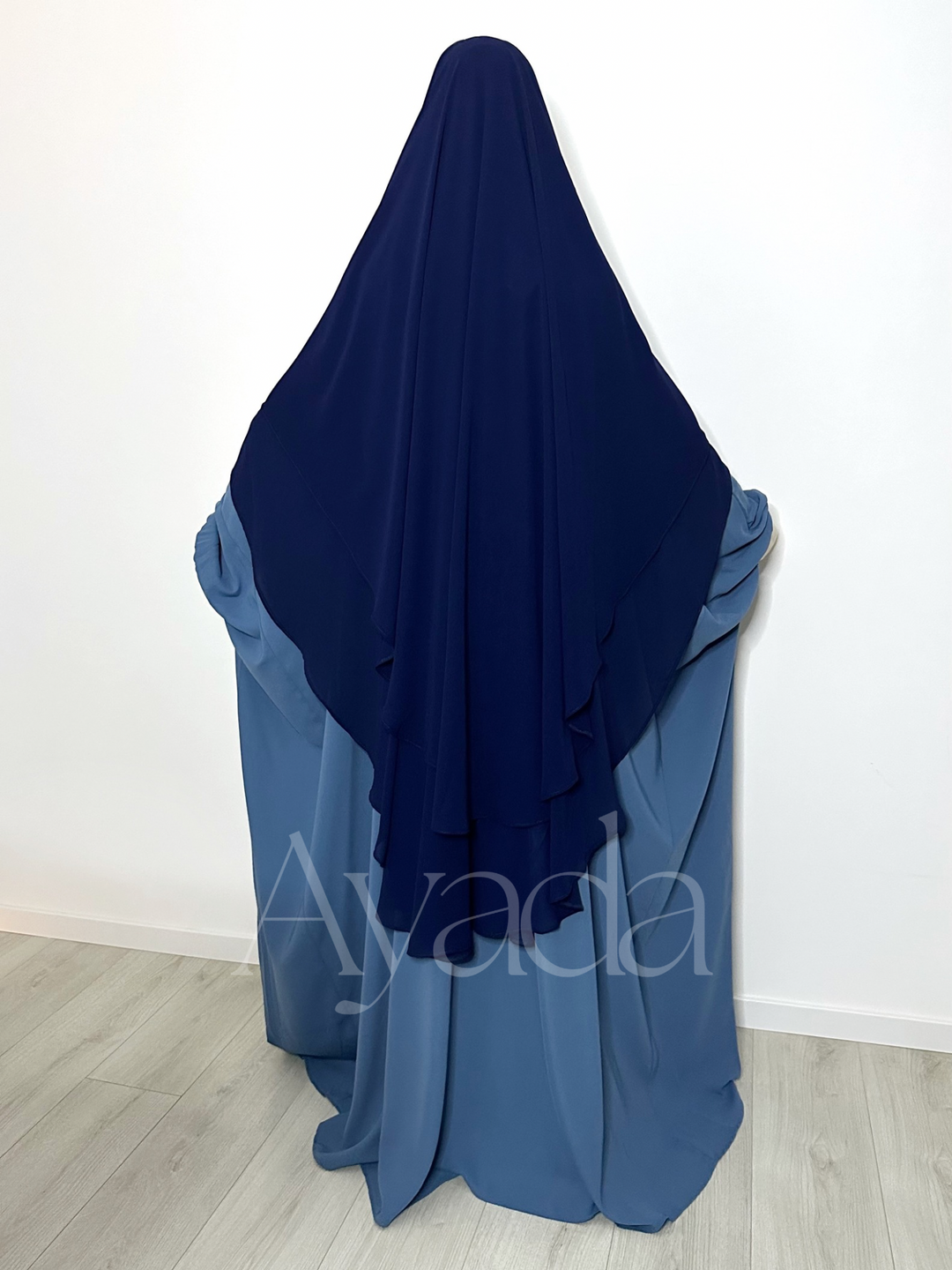 Khimar 2 voiles arrondi Mousseline