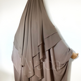 Khimar 2 voiles pointu Mousseline