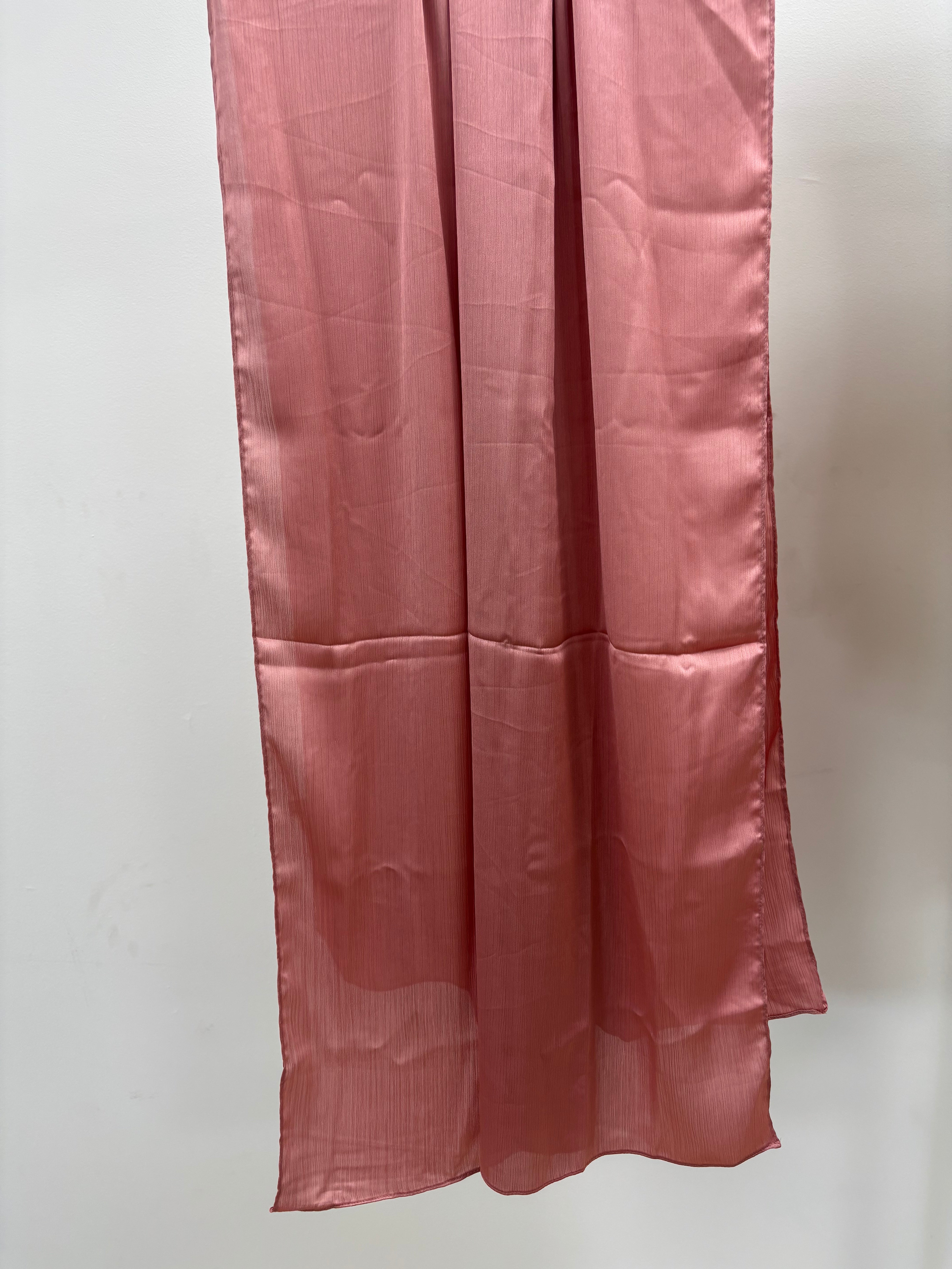Striped textured satin hijab
