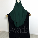 Khimar 2 runde Schleier Musselin
