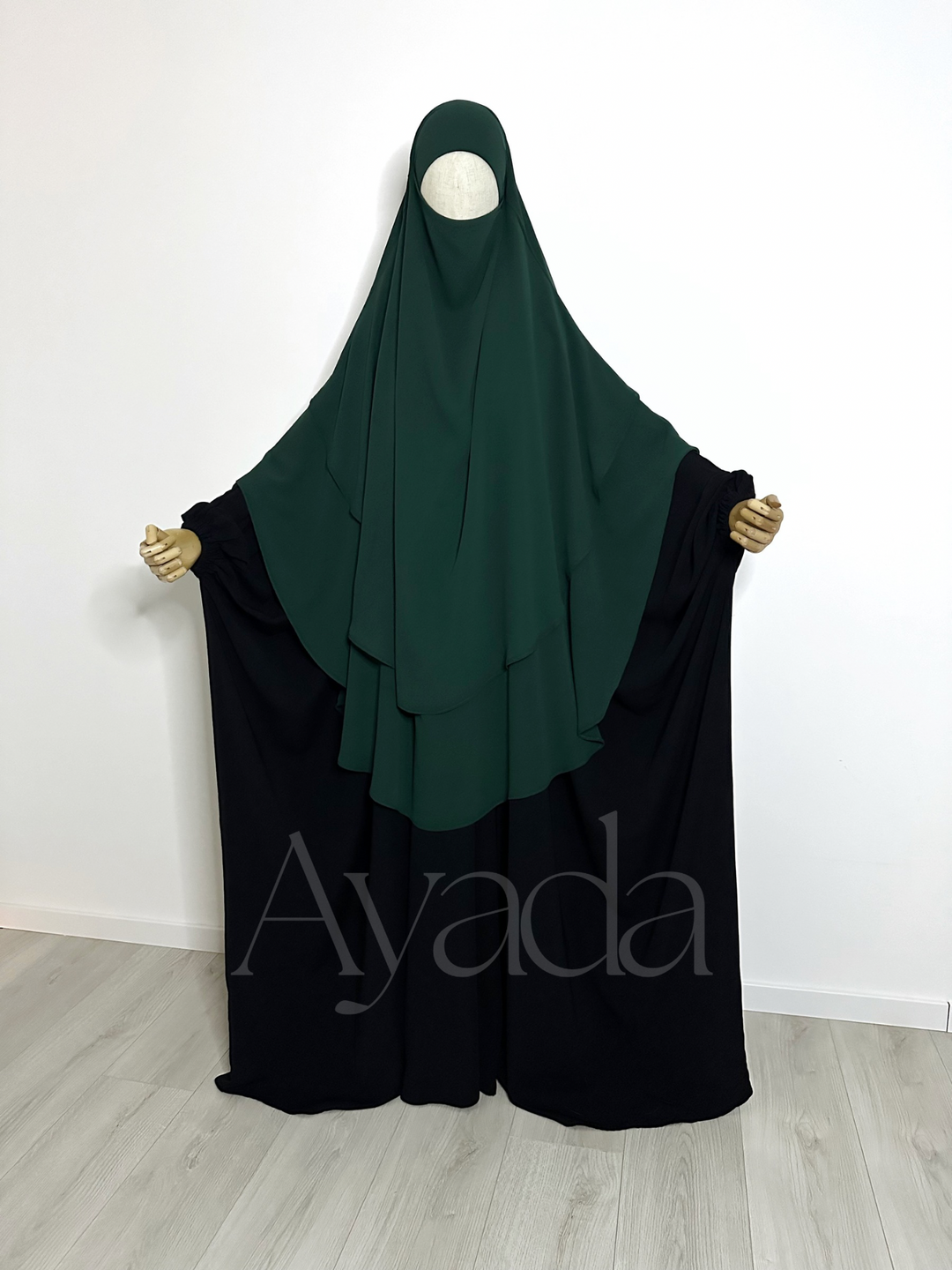 Khimar 2 voiles arrondi Mousseline