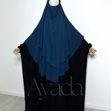 Khimar 2 runde Schleier Musselin