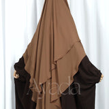 Khimar 2 voiles pointu Mousseline