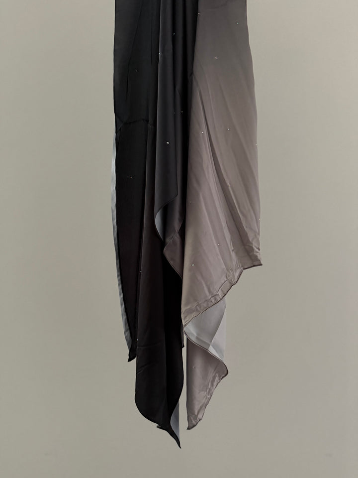Hijab satiné dégardé strass
